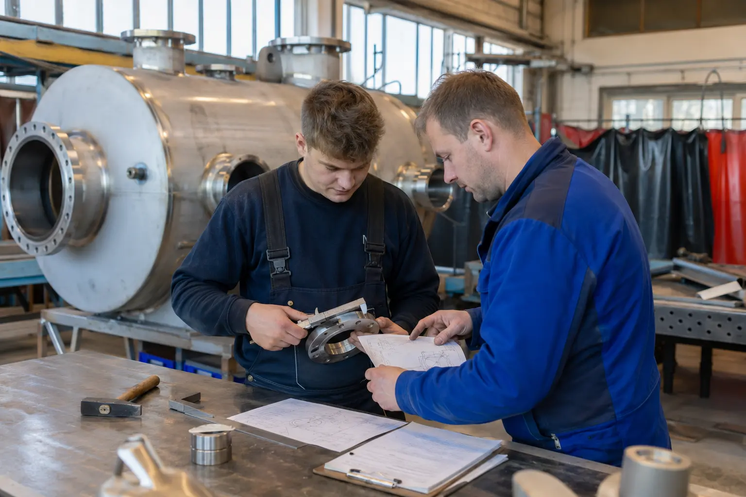 Behälter- und Apparatebauer/in: wie man Kundenanforderungen ermittelt, Arbeitsschritte plant und auftragsbezogene Berechnungen durchführt