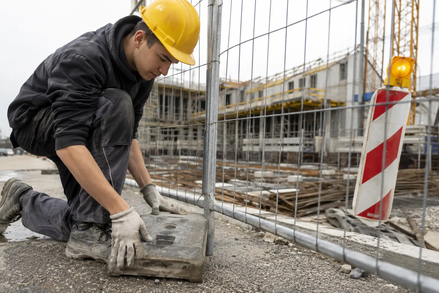 Beton- und Stahlbetonbauer/in: Baustellen einrichten und sichern