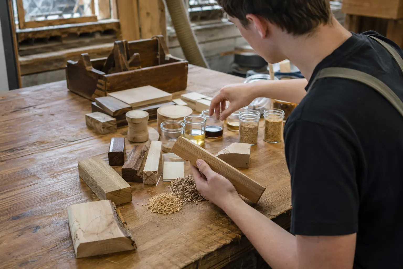 Böttcher/in: wie man Arten und Eigenschaften von Holz, Werk- und Hilfsstoffen unterscheidet
