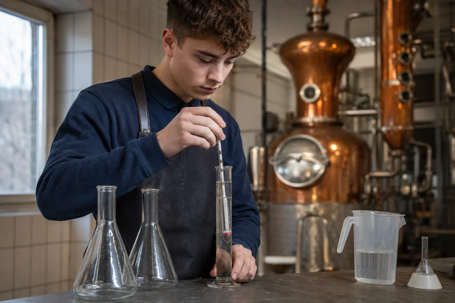 Destillateur/in: wie man den Alkoholgehalt extraktfreier Erzeugnisse nach Volumen- und Gewichtsprozenten bestimmt