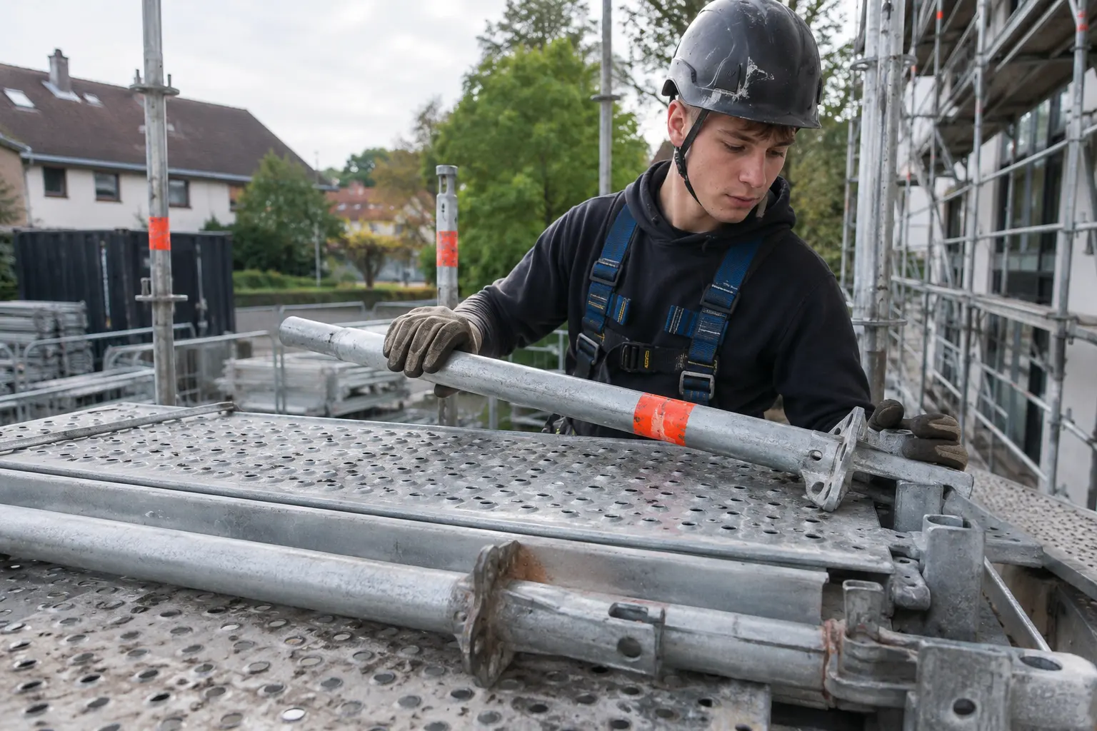 Gerüstbauer/in: wie man Gerüstbauteile entsprechend den Anforderungen auswählt und beim Aufbau, Umbau und Abbau von Arbeits- und
