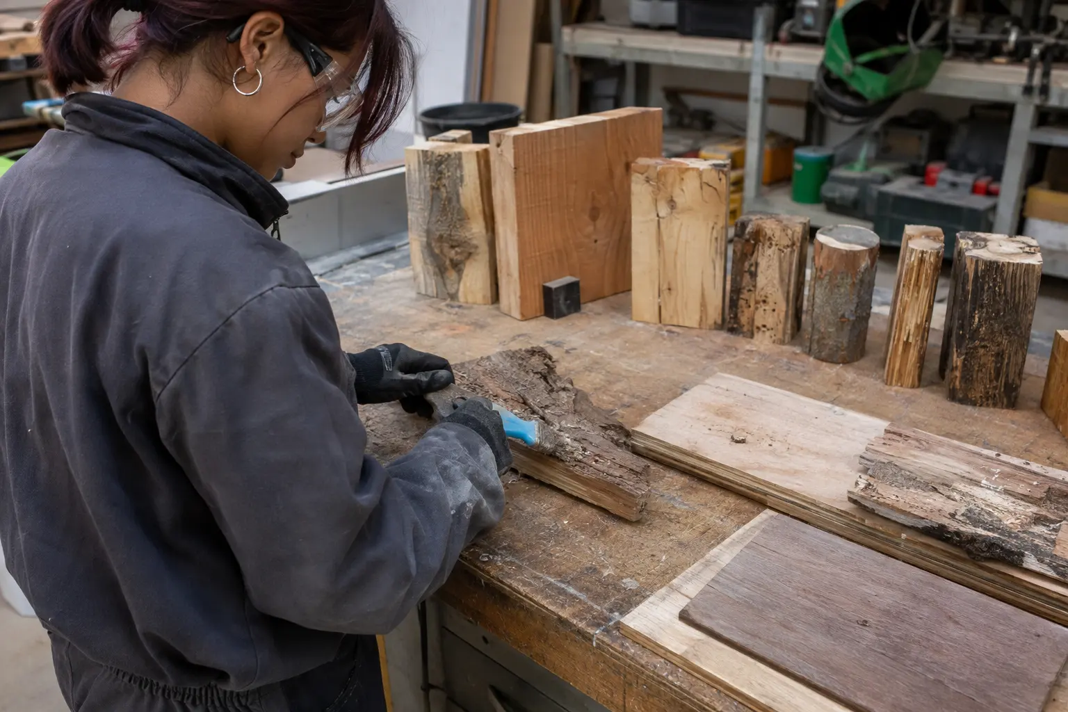 Holzbearbeitungsmechaniker/in: wie Holz und Rohmaterialien zu sortieren, zu vermessen, zu kontrollieren und einzuteilen sind