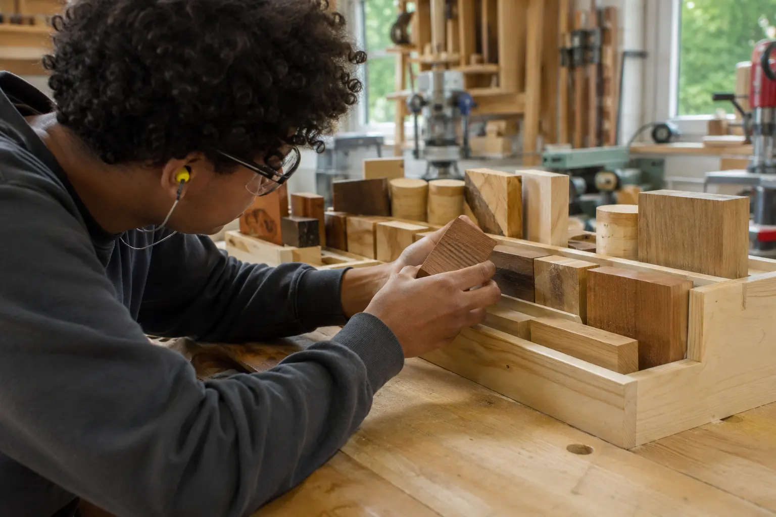 Holzspielzeugmacher/in: welche Eigenschaften und welche Beschaffenheit die berufsüblichen Holzarten und Holzwerkstoffe haben