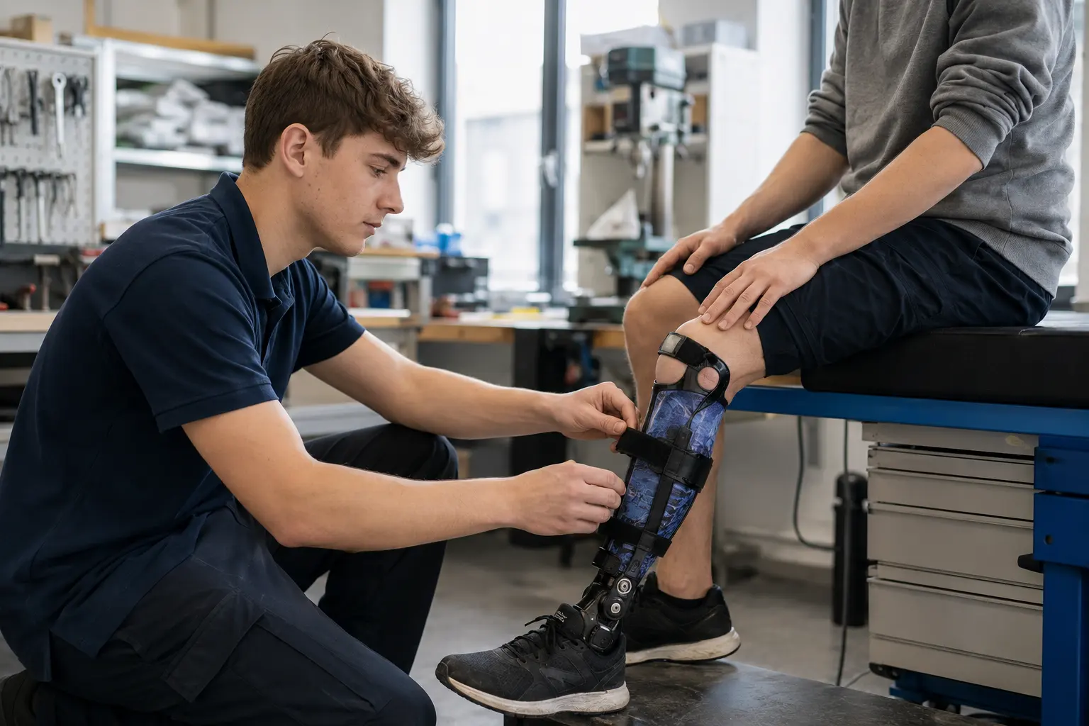 Orthopädieschuhmacher/in bei der Arbeit