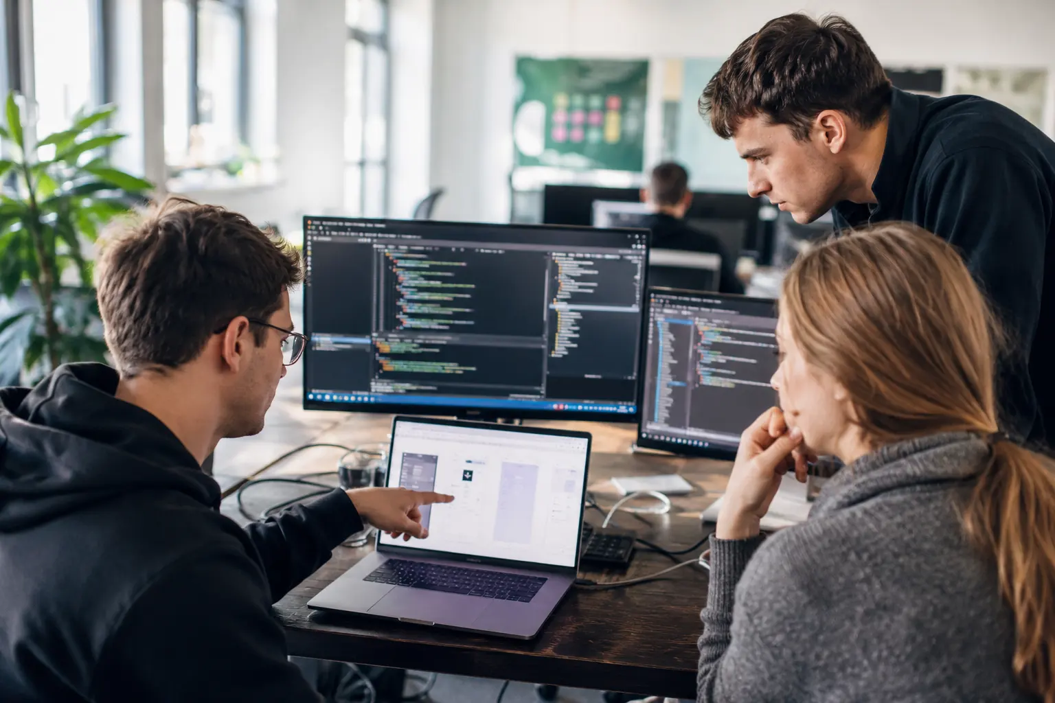 Mathematisch-technische/r Softwareentwickler/in bei der Arbeit